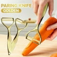 thumbnail image 3 of Stainless Steel Vegetable Peeler, Y Peeler Fruit and Vegetable Peeler for Kitchen, Multifunctional Potato Peeler with Comfort Ergonomic Handle, Includes 1 Peeling Knife (6x16cm), 3 of 5