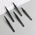 thumbnail image 3 of Anti Static Tweezers, 4 Pcs Easy Release Stainless Steel Tweezers  For Beauty, 3 of 8