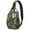 Tropical, variant on Palm Inspired Sling Backpack with Hawaiian Floral Print, Lightweight Travel Crossbody Bag for Beach Vacation, Jungle Leaves, Colorful Exotic Botanical Design