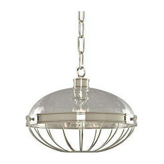 Kalco Lighting Montauk 14" Modern Glass Pendant in Polished Nickel