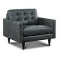 thumbnail image 2 of Hello Sofa Home Naples Mid-Century Top Grain Leather Armchair in Gray, 2 of 10