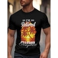 thumbnail image 1 of Camiseta de manga corta para hombre, estilo casual, vintage, con palmeras y cuello redondo., 1 of 8