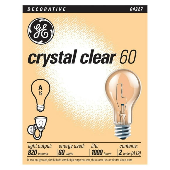 GE Lighting Canada Ge 60W Crystal Clear A19 4pk