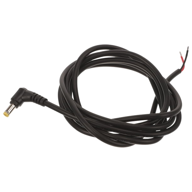 KALLORY Cable De Corriente Dc Negro Con De Cabezal Doblado Para Fácil Conexión Y Uso En Computadoras