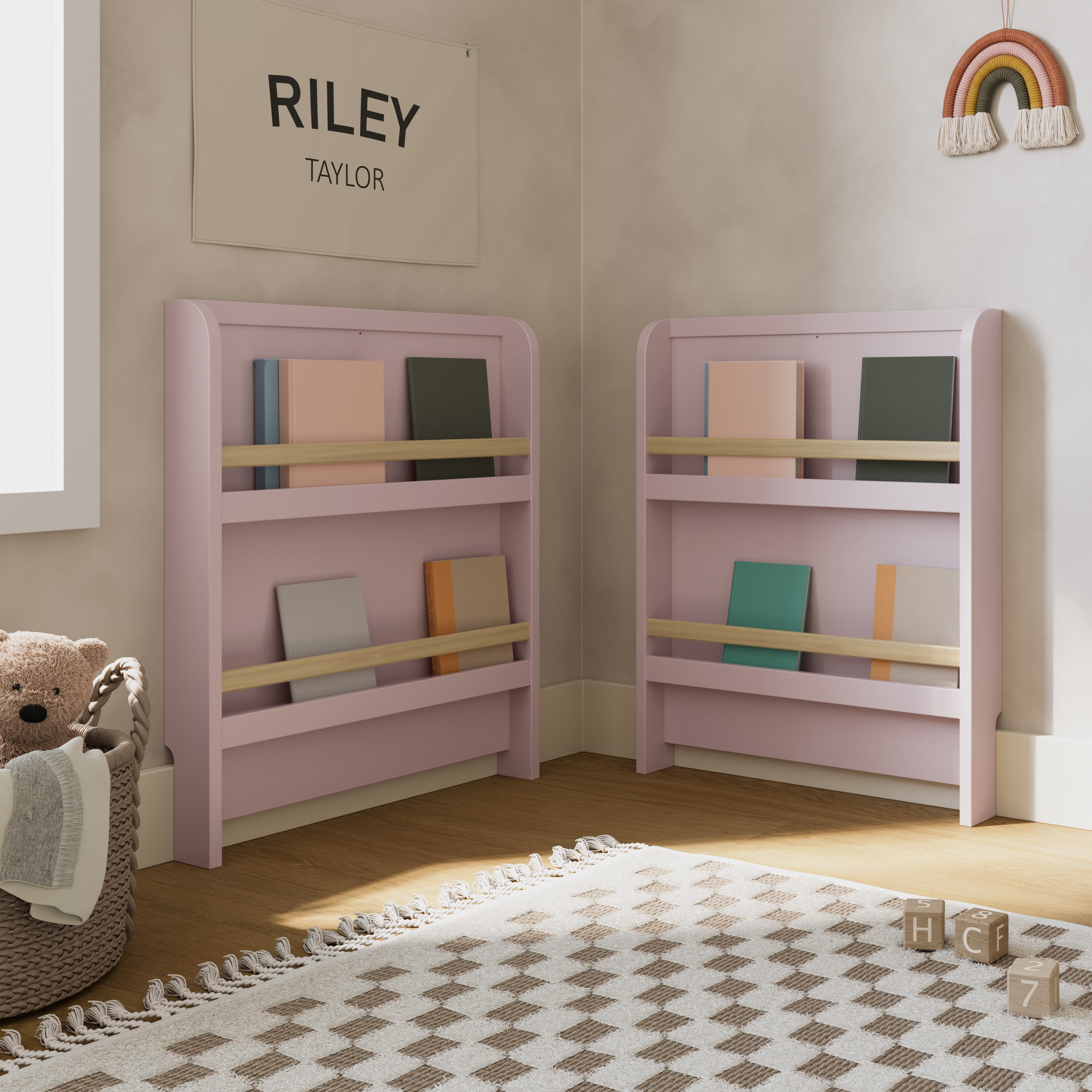 Graco Read-with-Me 4-in-1 Convertible Baby Crib with Drawer, Blush with Driftwood