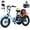 Blue, variant on ESKUTE T300M Electric Tricycle for Beginners, Folding 3-Wheel E-Bike with 500W Peak Motor, 302Wh Battery, 12.5 MPH , 16" x 3.0 Fat Tires, Step-Thru, Blue, UL2849
