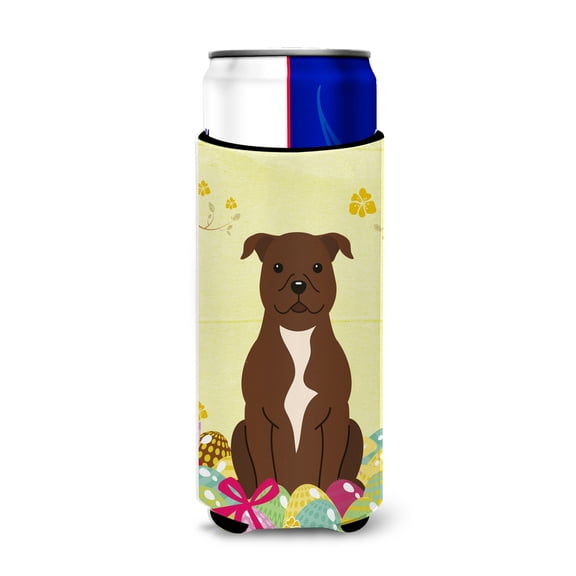 Easter Eggs Staffordshire Bull Terrier Chocolate Ultra Hugger for slim cans
