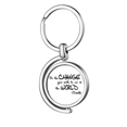 thumbnail image 1 of Ser cambio ver mundo citar Rotating keychain Metal Keyring Holder, 1 of 2