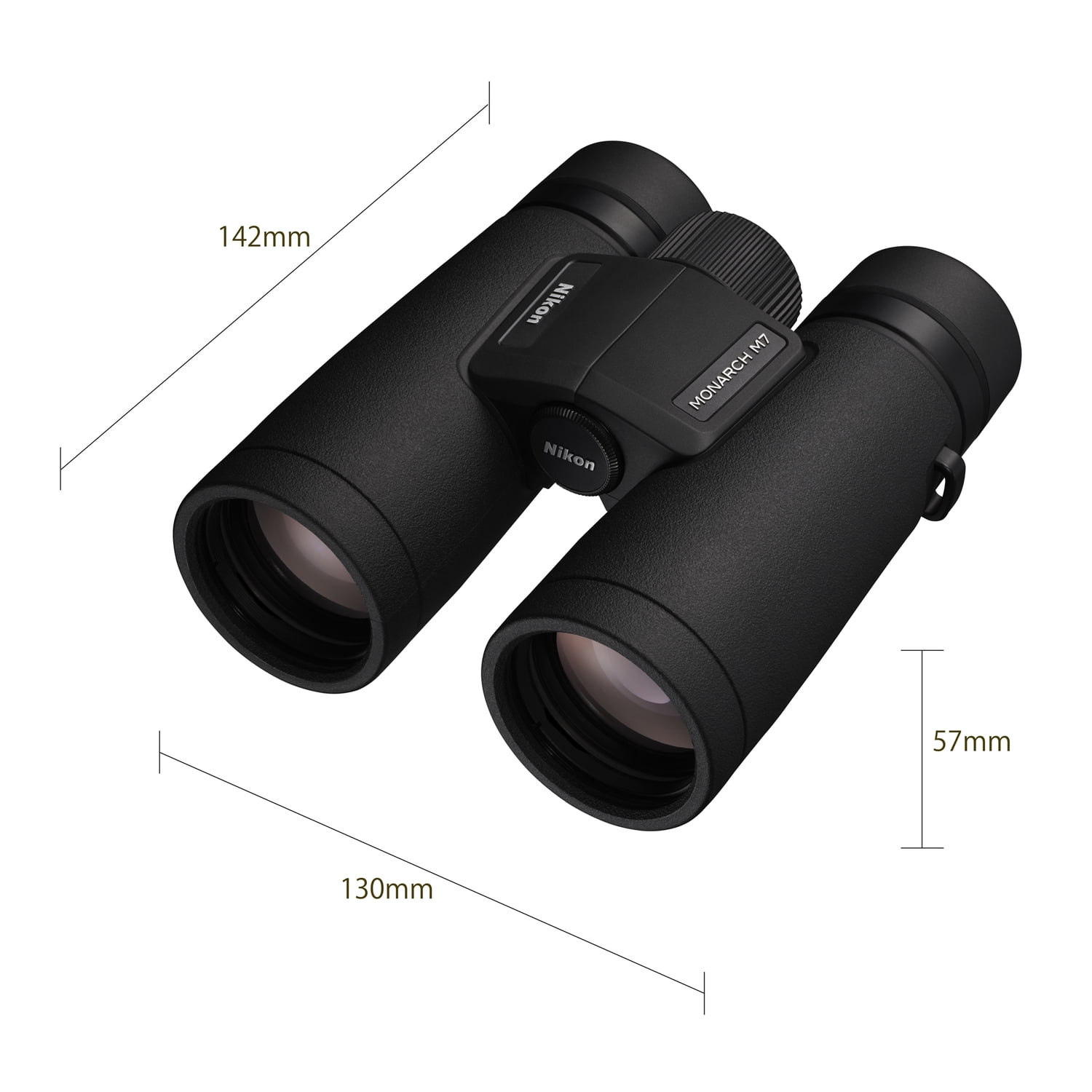 Nikon MONARCH M7 10x 42-mm Binoculars with Neck Strap, Case, and Caps, 16766