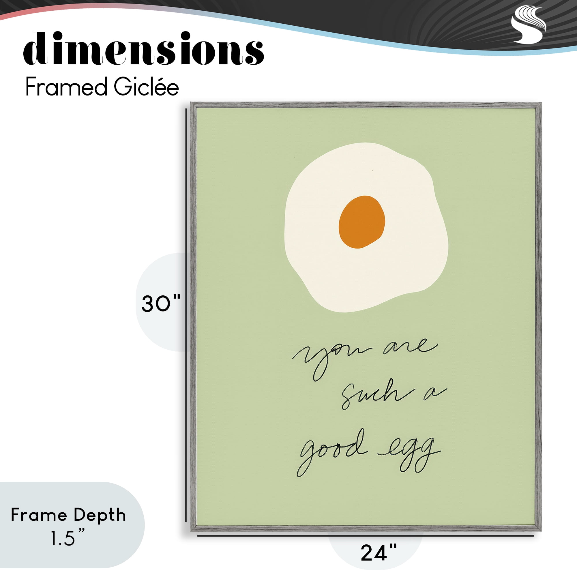 Stupell Industries You Are A Good Egg Gray Framed Giclee Art, design by SD Graphics Studio