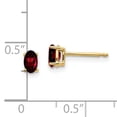 thumbnail image 2 of Primal Gold 14 Karat Yellow Gold 5x3mm Oval Garnet Earrings, 2 of 4