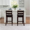 thumbnail image 6 of Home Square 2-Piece Furniture 24" Wood Counter Stool Set in Espresso, 6 of 10
