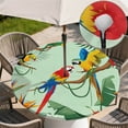 thumbnail image 6 of ARTSLION Round Outdoor Tablecloth For Up To 44in With Umbrella Hole & Zipper Waterproof Elastic Edge Fitted Table Cover Big Sunflower For Patio Picnic Party, Tropical Parrots, 6 of 6