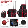 thumbnail image 2 of Bolso de Bowling BOSSTIN 3 Bolas con Ruedas y Múltiples Bolsillos Rojo, 2 of 6