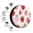 thumbnail image 6 of DouZhe Waterproof Spare Tire Cover, Red Pink Strawberry Fruit Prints Adjustable Wheel Covers Fit for Jeep Trailer RV SUV Car, 17 inch, 6 of 7