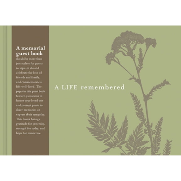 Pre-Owned A Life Remembered: A Memorial Guest Book (Hardcover) 1935414291 9781935414292