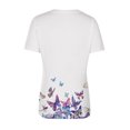 thumbnail image 5 of SMihono Hauts pour Femmes Été Chic Décontracté Mode Femme Décontracté Col Rond Blouse à Imprimé T-Shirt à Manches Courtes Hauts d'Été T-Shirt Grande Taille, 5 of 5