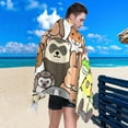 thumbnail image 5 of GZHJMY Colorful Animals Faces Beach Towel Quick Dry Absorbent Bath Towels Sandproof Lightweight Towel for Gym Yoga Sports Swimming- 30x60in Washcloth, 5 of 7