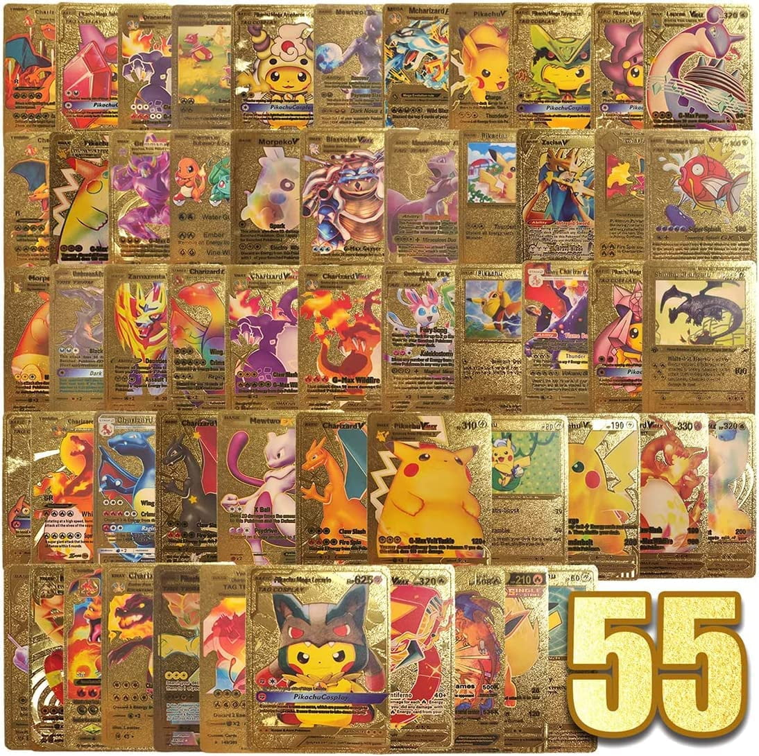 55 PCS- Gold Foil Poke Card Assorted Cards TCG Deck Box,can be Used as a  Card Group for Games or Collections - Walmart.ca