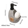 thumbnail image 3 of Qeeadeea Retro Design Soap Dispenser With Pump, Refillable Lotion Dispenser For Bathroom Vanity Countertop, Ceramic Shampoo Dispenser For Shower-grey-450ml/16oz, 3 of 6