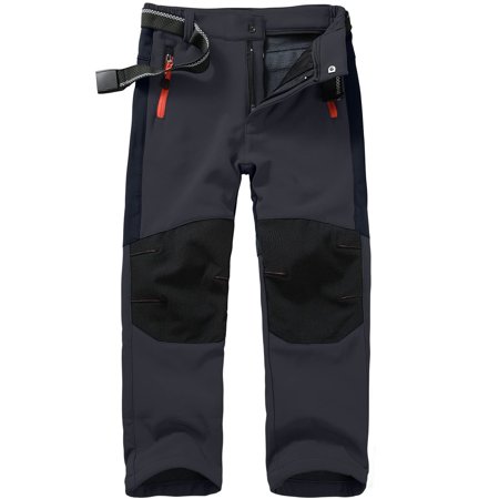 

Kids Softshell Ski Trousers Cargo Snow Pants Winter Outdoor Hiking Trousers Waterproof