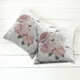 thumbnail image 6 of Ambesonne Rose Throw Pillow Cover 2 Pack, Old Roses Corsage Grunge, 20", Beige Rose Green, 6 of 7
