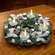 thumbnail image 1 of Puntoco 30 Cm De Plata (Taza De Lavabo) Corona Navideña Adornos Navideños Candelabro Navideño Guirnalda Vela Taza Ratán Candelabro Navideño Plateado,Decoración Hogareña, 1 of 3