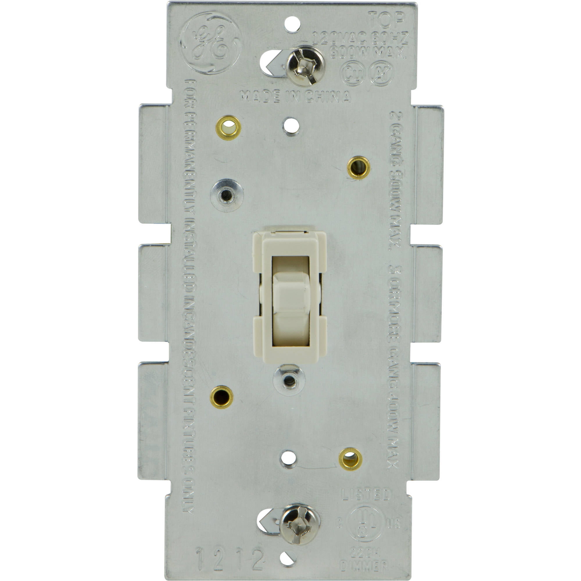 GE Single Pole Toggle Dimmer, Almond by Jasco Products