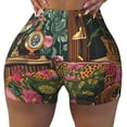 thumbnail image 2 of Sikiie Dog On Floral Couch Workout Shorts Women Scrunch Butt Gym Shorts Seamless High Waist Tummy Control Yoga Biker Athletic Shorts-Large, 2 of 8