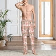 thumbnail image 2 of Logiee Swan Couple Print Pajama Pants for Men,Men’s Pajama Bottoms,Mens PJ Pants with Pockets & Button Fly-Small, 2 of 6