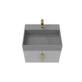 thumbnail image 3 of Amazon 24" Gray Wood Floating Vanity with Gray Top and Gold Trim, 3 of 10