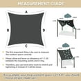 thumbnail image 2 of Jane Stone 24'X24' Square 185 GSM HDPE Curved Edge Sun Sail,95% UV Block Breathable Canopy for Patio Garden Backyard,Dark Grey, 2 of 7