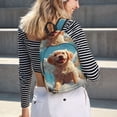 thumbnail image 5 of Balery Cute Angel Winged Dog Mochila Clásica Impresa Básica para Viaje, Mochila Escolar Resistente al Agua, Mochila de Lona con Correas Ajustables-Medium, 5 of 5