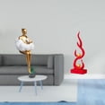 thumbnail image 2 of Figura de resina de chica estética, escultura de arte abstracto, decoración creativa de oficina, estatua moderna de llama de fuego, adorno de personaj, 2 of 8