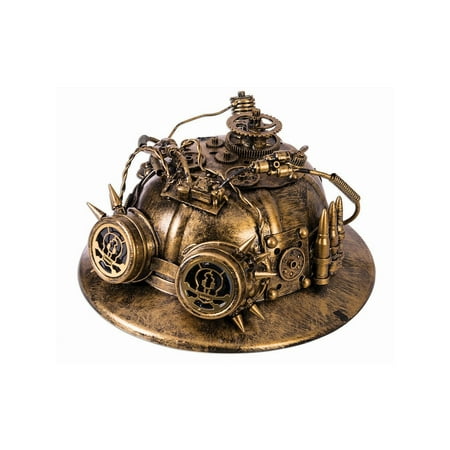 Halloween Steampunk Pith Helmet Gold