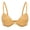 Gold, variant on Womens Push-up Bra Deep V Plunge Underwire T-Shirt Bra, Coffee 38C