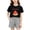 01-Black, variant on Toddler Girl Back to School Cute Summer Cotton Outfits Watermelon Print Short Sleeve T-Shirt and Shorts 2 Piece Set, 2-8 Years