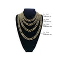 thumbnail image 4 of Hip Hop Bling Cuban Link 20mm Chain Fully Iced 14K Y Gold Plated Necklace Bracelet Jewelry, 4 of 6