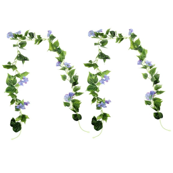 FOMIYES Blue Artificial Vines Silk Cloth Garland 11.4x2.4in for Bridal Shower Floral Arrangement 2Pcs