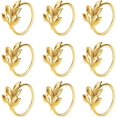 thumbnail image 2 of BR Servilleteros de metal dorado, juego de 9 para decoración de mesa de comedor, boda y fiesta, 2 of 3