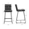 thumbnail image 2 of Set of 2 Anila Beige Velvet Dining Chair with Contrasting Piping and Golden Metal Legs, 2 of 2