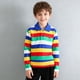 thumbnail image 4 of Blusa y camisa de manga larga con cuello vuelto para niños, blusa deportiva recreativa con estampado de rayas de verano para niños, blusa de manga larga con cuello vuelto para niños, parte superior de, 4 of 6