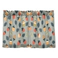 thumbnail image 7 of Yayeee Kitchen Curtains Tier Pair Light Filtering 27"x36" Rod Pocket Short Cafe Window Panel, Gray Acorns Pattern, 7 of 7
