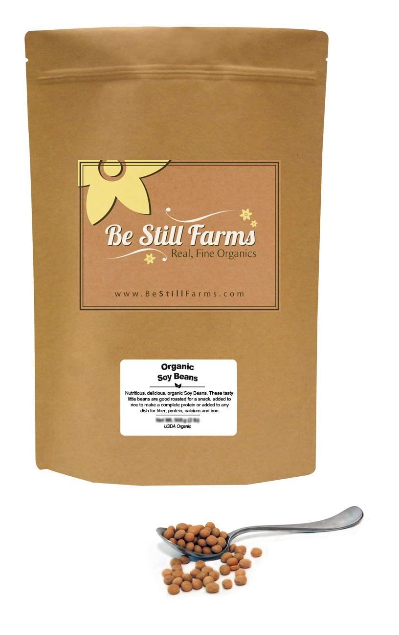 Be Still Farms Organic Soybeans (1 Lb) Raw Soy Beans are Organic Beans