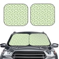 thumbnail image 6 of Lsque Green Avocado 2 PCS Windshield Sun Shade | CarFoldable Window Covers | Car Accessories Reflect UV for Universal Cars SUV Truck | Large, 6 of 7