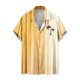 thumbnail image 1 of Mens Manga Corta Botón Abajo Camisas Botones Casuales Imprimir Blusa Turndown, 95% Poliéster 5% Camisa de Spandex para la Fiesta, Negocios Y Diario, 1 of 5
