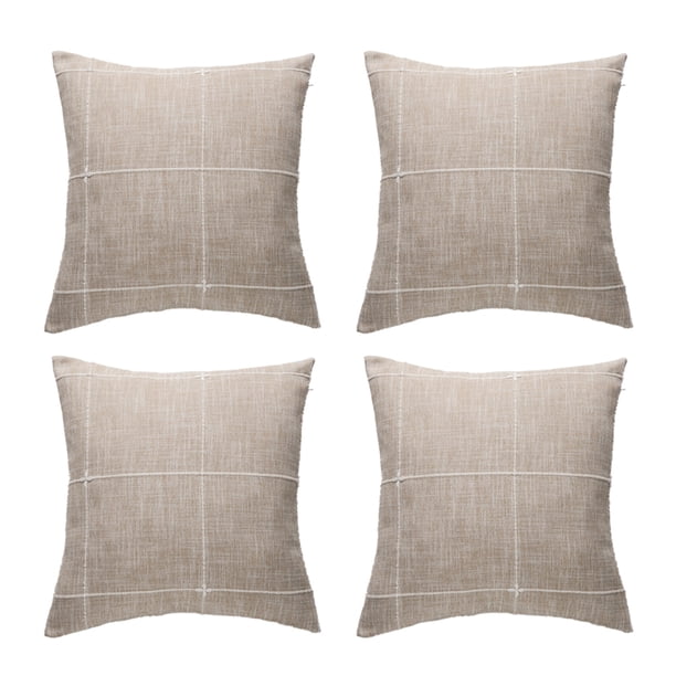 4 Uds. Funda de almohada geométrica cojín a cuadros sofá de sala de estar