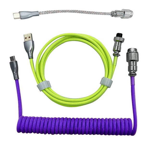 Mechanical Keyboard Cable USB Data Cable Aviation Head Cable Spring