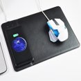 thumbnail image 2 of Mouse Pad Wireless Charging: Faux Leather Computer Mousepad Mouse Mat for Office, 2 of 10