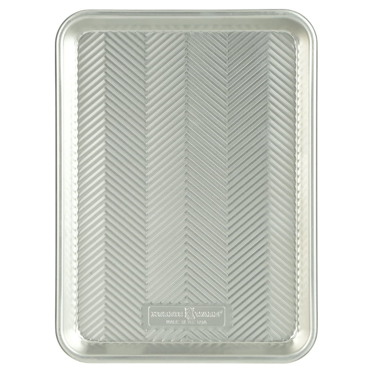 Nordic Ware Prism Quarter Sheet, Natural Aluminum, 13 x 9.6 X 1, Silver